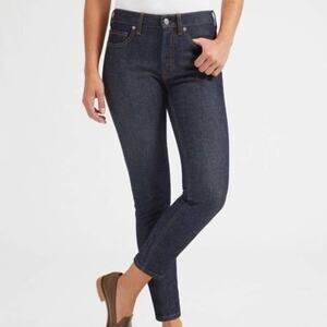 Everlane NWT The Mid Rise Skinny Ankle Jeans Indigo Size 27 Stretch Denim Blue